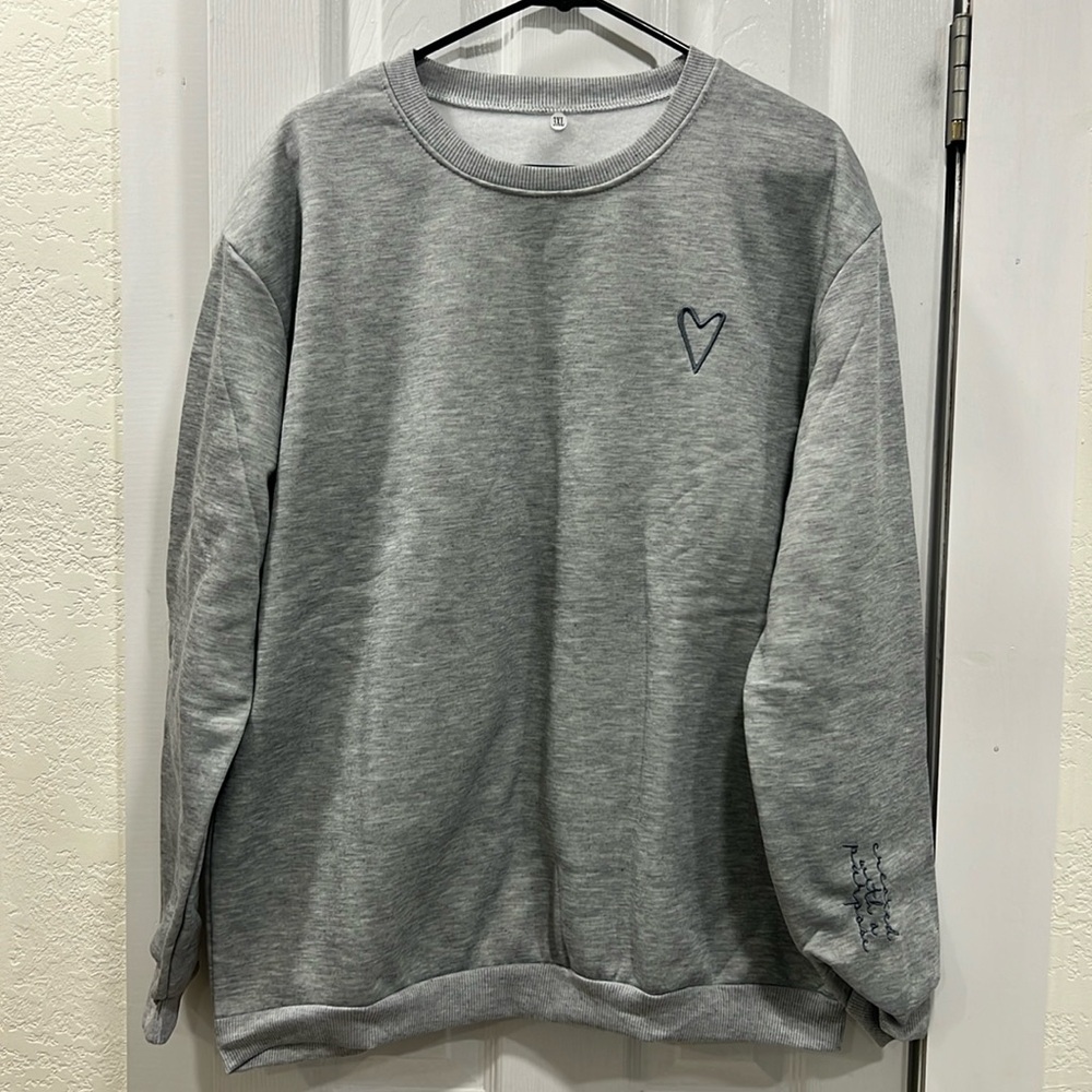 Gray “Created with a purpose” sweatshirt